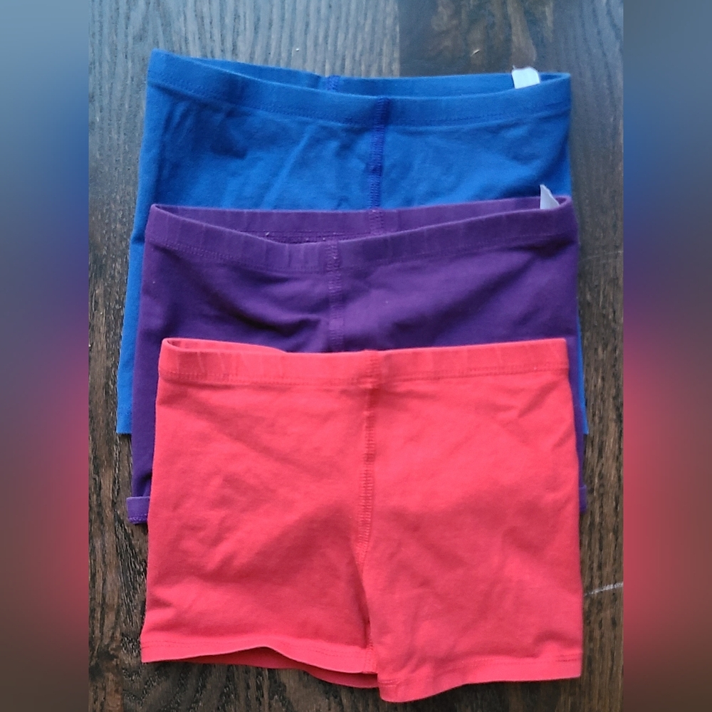 Lot of 3 Primary undershorts, size 4-5, red purple and blue